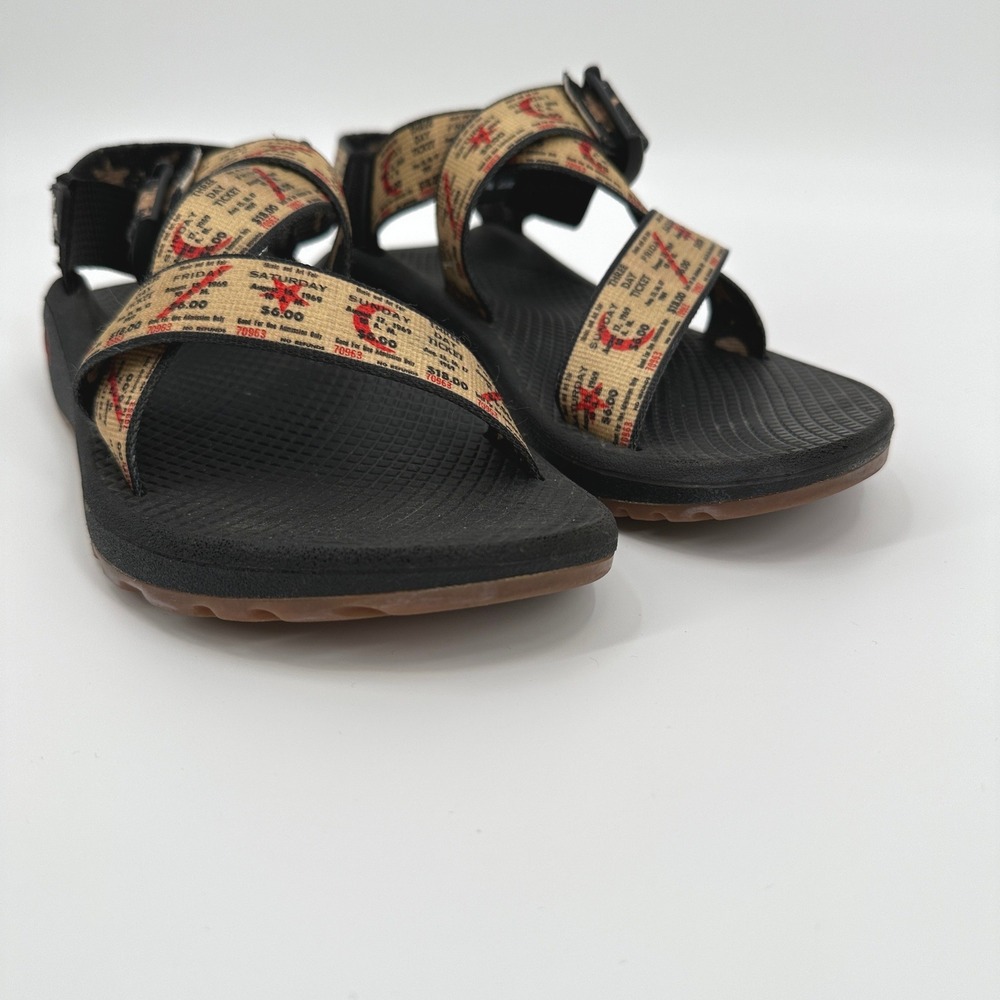 Chaco Z/Cloud Woodstock 50th Anniversary Sandals Womens 8 Black Ticket - Picture 3 of 9